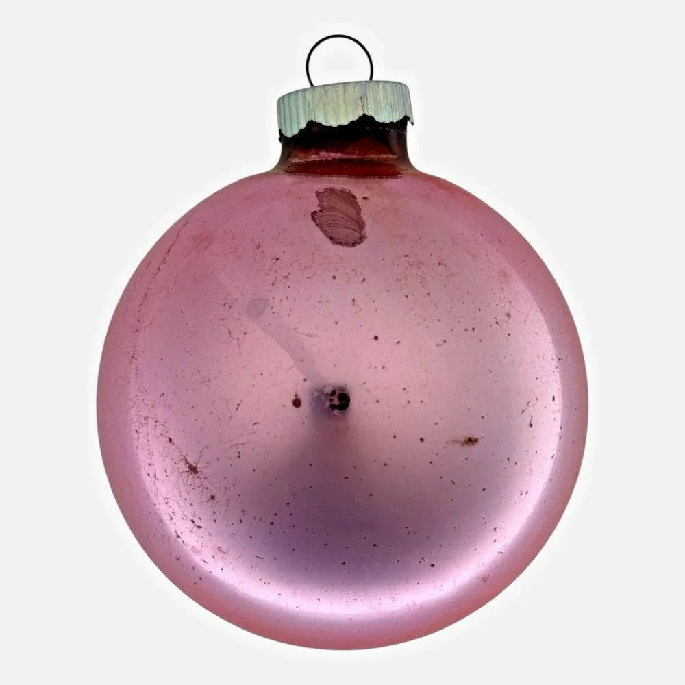 Shiny Brite Ornaments Unisex 4in Multicolor Good Vintage Jumbo Mercury Glass 6ct